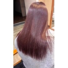 ブリーチなしピンクカラー♪